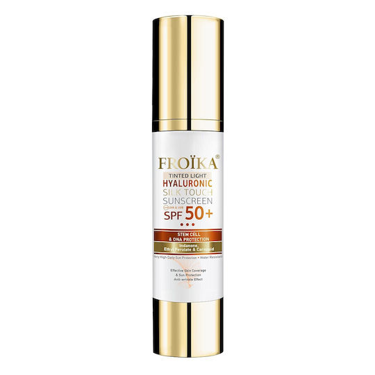 Froika Hyaluronic Silk Touch Tinted Light SPF 50+ Αδιάβροχη Αντηλιακή Κρέμα Προσώπου με Χρώμα 50ml