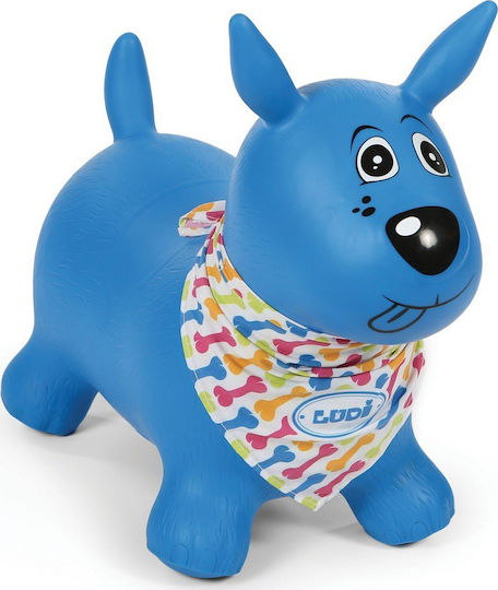 Ludi Hop Hop Dog Bouncing Dog for 1+ Years Blue 48cm.