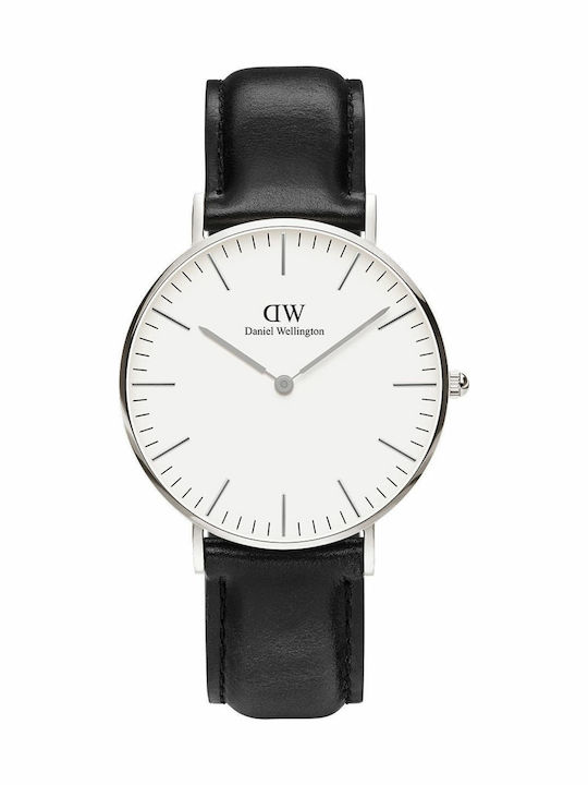 Daniel Wellington Classic Sheffield Ceas de Damă cu Negru Curea din Piele