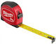 Milwaukee Slim Line Tape Measure with Auto-Rewind and Magnet 25mm x 5m