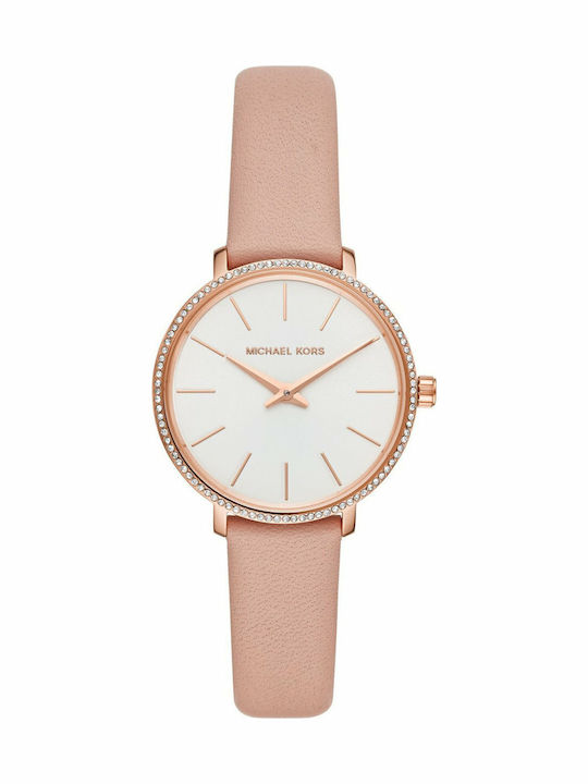 Michael Kors Pyper Ceas de Damă cu Roz Curea din Piele