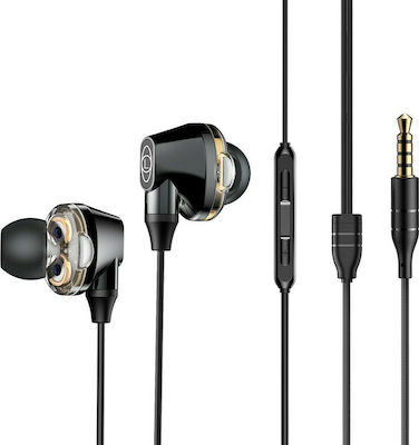 Baseus Encok H10 In-Ear Freihändig Kopfhörer mit Stecker 3.5mm Schwarz