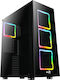 Aerocool Tor Pro Gaming Full Tower Κουτί Υπολογιστή με Πλαϊνό Παράθυρο και RGB Φωτισμό Μαύρο