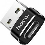 Hoco UA6 Konverter USB-A männlich zu USB-C weiblich Schwarz