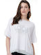 BodyTalk 1191-902228 Damen Sportlich T-shirt mit Transparenz Weiß 1191-902228-00200