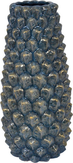 Etiquette Ceramic Blue Vase 13xH27cm