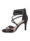 Sandalen aus Lackleder Schwarz