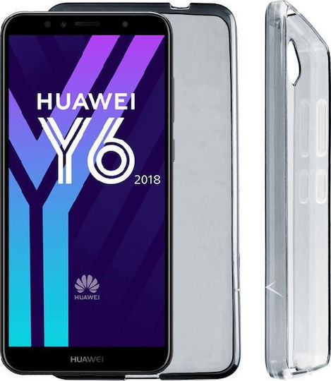 Volte-Tel Umschlag Rückseite Silikon Gray (Huawei Y6 2018)