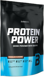 Biotech USA Protein Power with Creatine Fără Gluten & Lactoză cu Aromă de Ciocolată 1kg