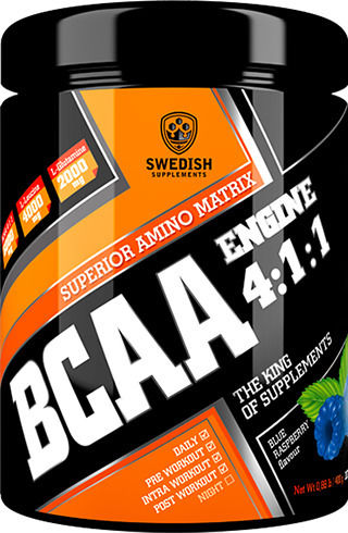 Swedish Supplements BCAA Engine 4:1:1 400gr Zmeură albastră