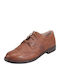 Toutounis Women's Leather Oxford Shoes Tabac Brown