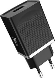 Hoco Charger Without Cable with USB-A Port 18W Quick Charge 3.0 Blacks (C42A)