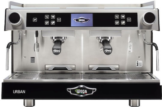 Wega Urban EVD Total Matt Black Επαγγελματική Μηχανή Espresso με 2 Group Π80xΒ60xΥ59cm
