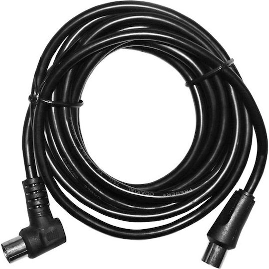 Adeleq Antenna Cable Coax male - Coax female Black 5m (9-051) 1pcs