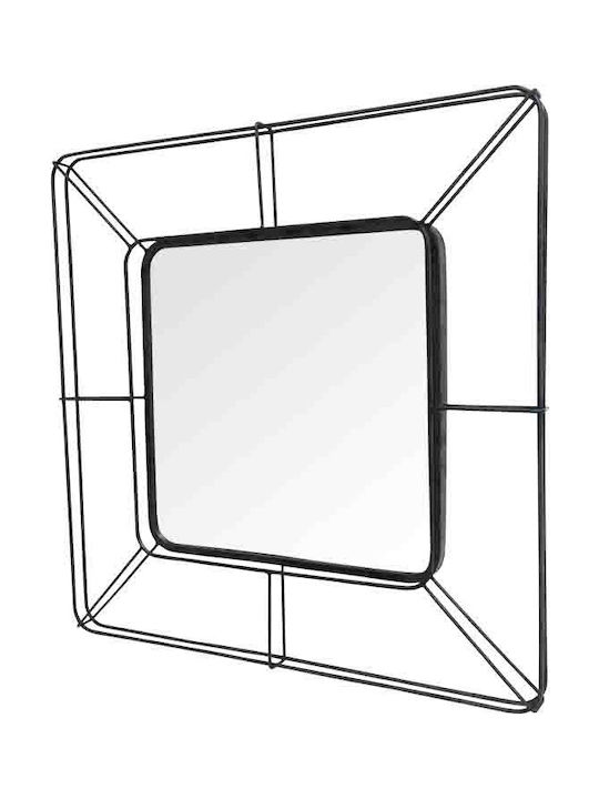 Etiquette Καθρέπτης Τοίχου με Μαύρο Μεταλλικό Πλαίσιο 60x60cm