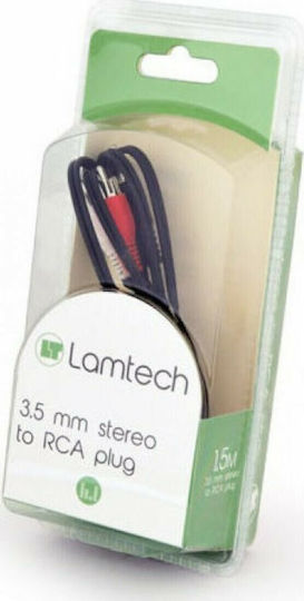 Lamtech 3.5mm Jack Cable 3.5mm Male - RCA Male Black 1.5m LAM020830