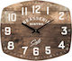 Ankor Antique Wall Clock Metallic Brown 40x33cm