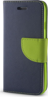 Synthetic Leather Wallet Navy Blue (iPhone XR)