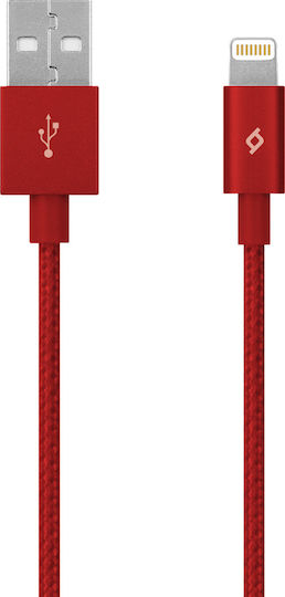TTEC Braided USB-A la Cablu Lightning Roșu 1m (2DKM02K)