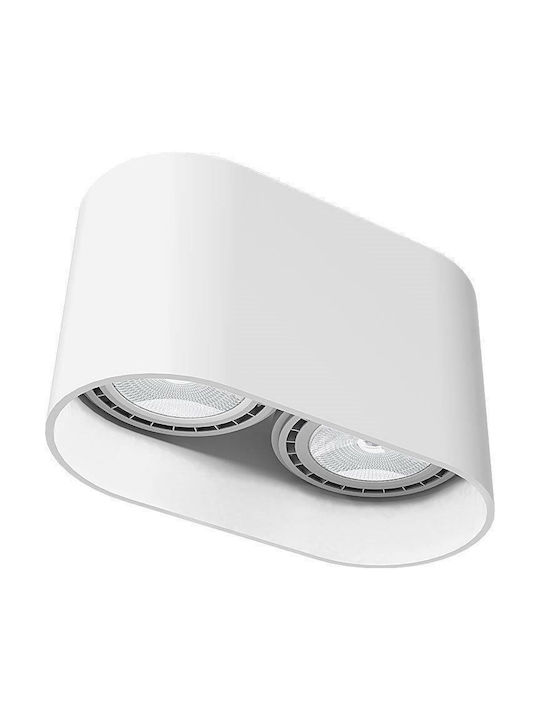 Nowodvorski Oval Double Spot with Socket GU10 in White Color