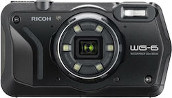 Ricoh WG-6 Compact Φωτογραφική Μηχανή 20MP Οπτικού Ζουμ 5x με Οθόνη 3" και Ανάλυση Video 4K UHD Μαύρη