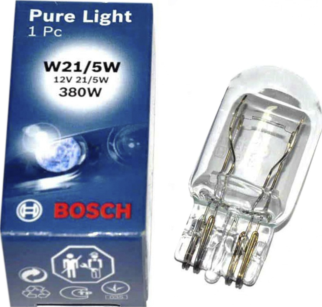 Bosch W21/5W Pure Light Fahrzeuglampen - 12 V 21/5 W W3x16q - 2 Stücke :  : Auto & Motorrad