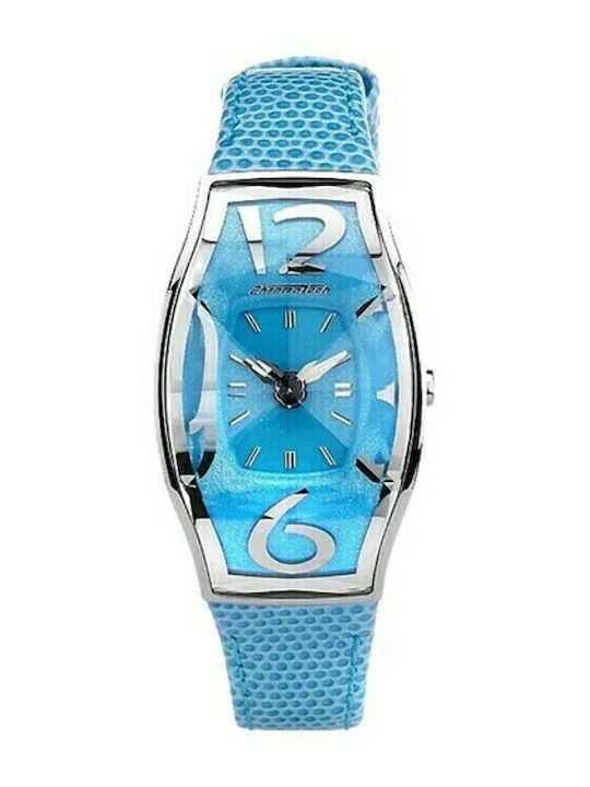 Chronotech Women's Watch with Blue Leather Strap
