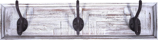 Etiquette Αντικέ Ξύλινη 3 Θέσεων 57x2.5x13.5cm Etiquette Αντικέ Ξύλινη 3 Θέσεων 57x2.5x13.5cm