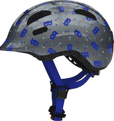 Abus Smiley 2.1 Kids' Helmet for City Bike Blue Mask with LED Light