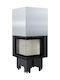 Kratki VNL 480 480 Ενεργειακό Τζάκι Ξύλου 8kW Αριστερή Γωνία με Συρόμενη Πόρτα