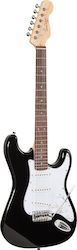 Soundsation Rider Standard S Electric Guitar Stratocaster with SSS Pickup Configuration Black