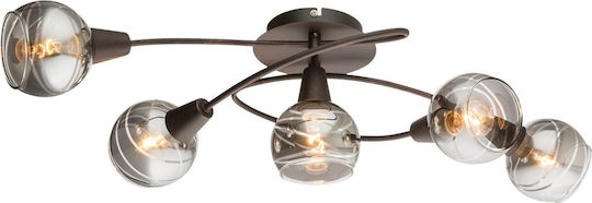 Globo Lighting Спот с 5 Светлини и с Цокъл E14 в Бронзов Цвят