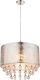 Globo Lighting Pendant Light Single-Light with Crystals for Socket E27 Silver