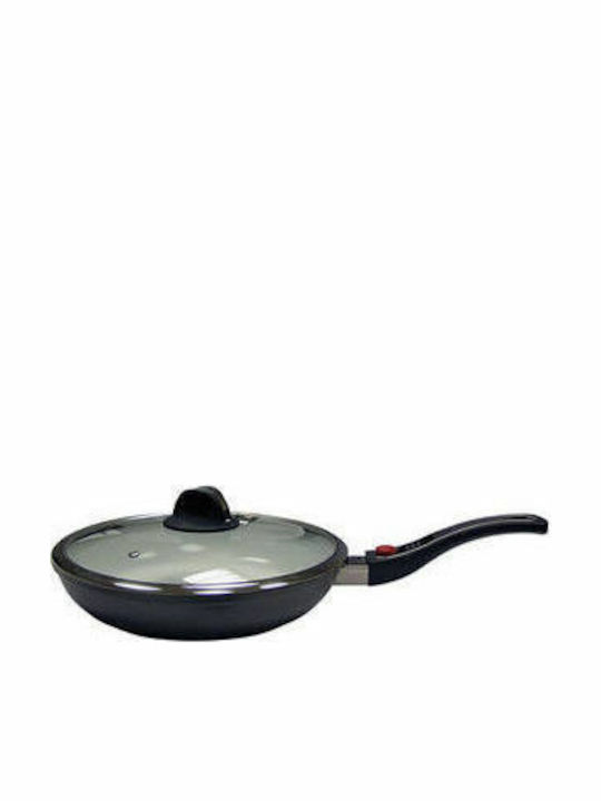 Maestro Pan Mit Deckel aus Aluminium mit Antihaftbeschichtung 24cm