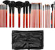 Tools for Beauty Επαγγελματικό Σετ με Πινέλα Μακιγιάζ από Συνθετική Τρίχα Cherry Black 28τμχ