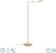 Trio Lighting Calcio LED Floor Lamp H140xW25cm. with Warm White Light Gold