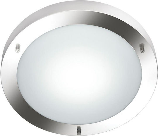 Trio Lighting Condus Deckenleuchte Badezimmer 31cm Silber mit Fassung E27