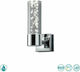 Trio Lighting Bolsa Modern Lamp Bathroom with Integrated LED and Warm White Light Silver 7x19cm