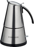 Rommelsbacher EKO 366/E Electric Stovetop Espresso Pot for 6Cups 365W Inox Silver