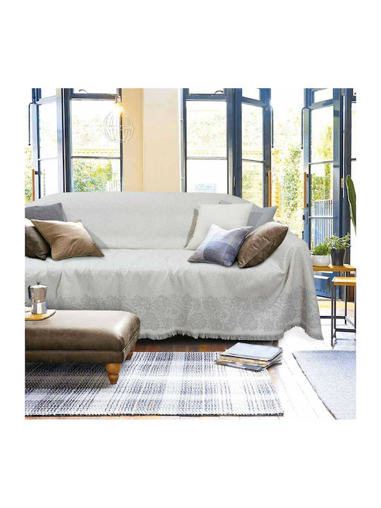 Das Home 0164 Ριχτάρι Διθέσιου Καναπέ Ζακάρ 180x250εκ. Εκρού