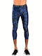 GSA Performance 3/4 Tights 17-18022 Herren Sportleggings Compression Capri Blau