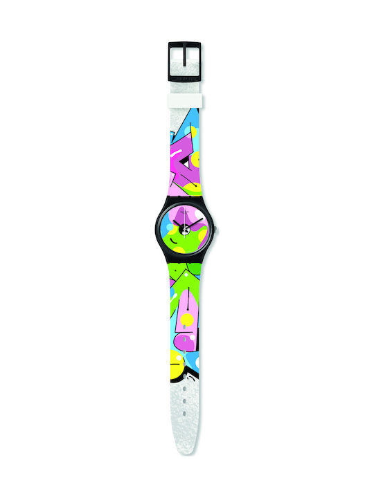 Swatch Image Graffiti Uhr mit Kautschukarmband
