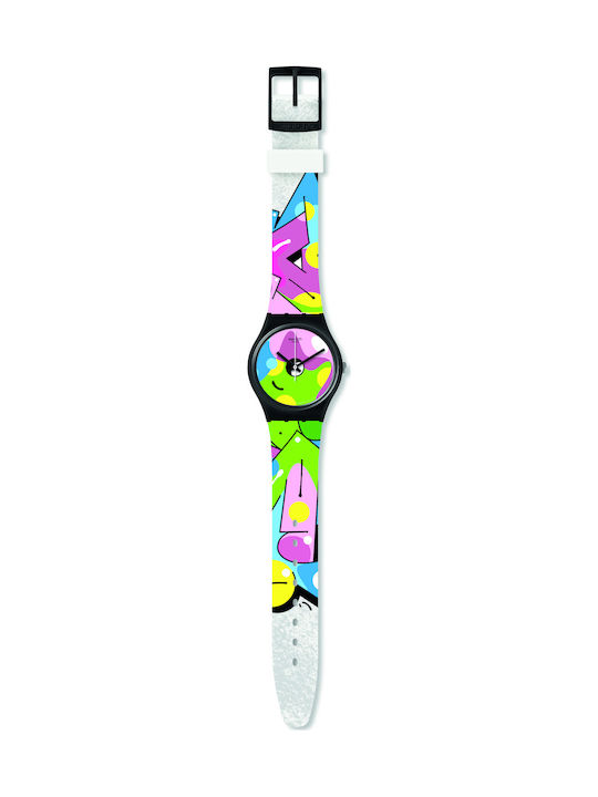 Swatch Image Graffiti Watch with Rubber Strap