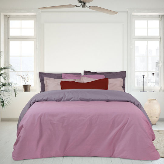 Das Home 1011 Σεντόνι Ημίδιπλο με Λάστιχο 120x200+35εκ. Ροζ