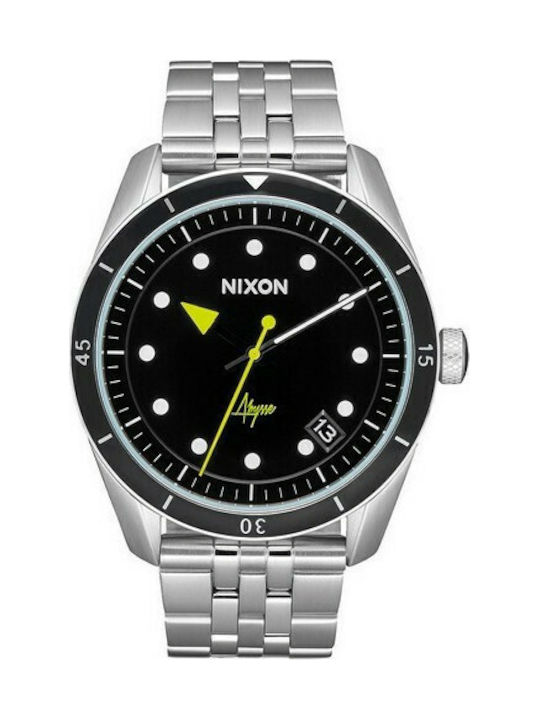 Nixon Bullet Watch with Silver Metal Bracelet