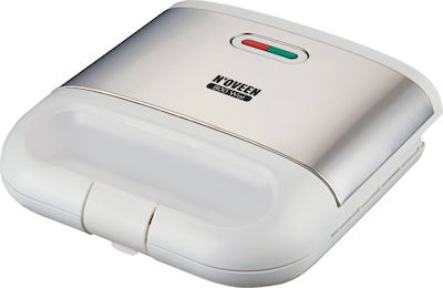 N'Oveen SM-451 SM451 Sandwich Maker with Ceramic Plates for for 2 Sandwiches Sandwiches 800W Inox