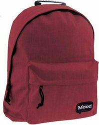 Mood Mood Sigma Μπορντώ Σχολική Τσάντα Πλάτης Γυμνασίου - Λυκείου σε Μπορντό χρώμα Μ30 x Π15 x Υ40cm