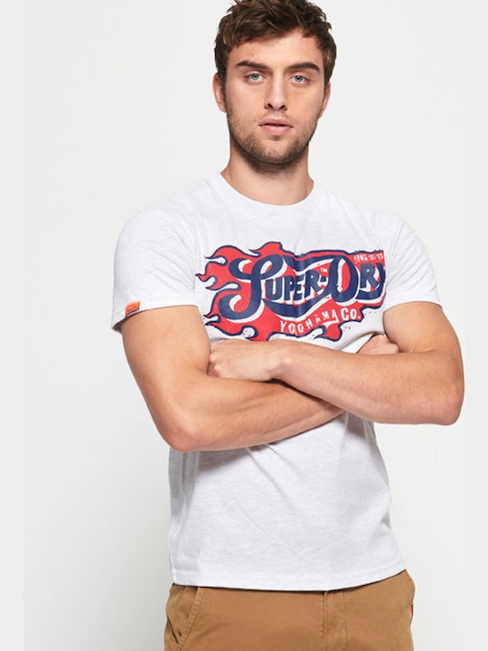 Superdry Heritage Classic T-shirt Bărbătesc cu Mânecă Scurtă Gri