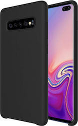 Forcell Back Cover Σιλικόνης Μαύρο (Galaxy S10+)