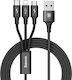 Baseus Excellent 3in1 Regular USB to Lightning / Type-C / micro USB 1.2m 2A Cable (CA3IN1-ZY01)